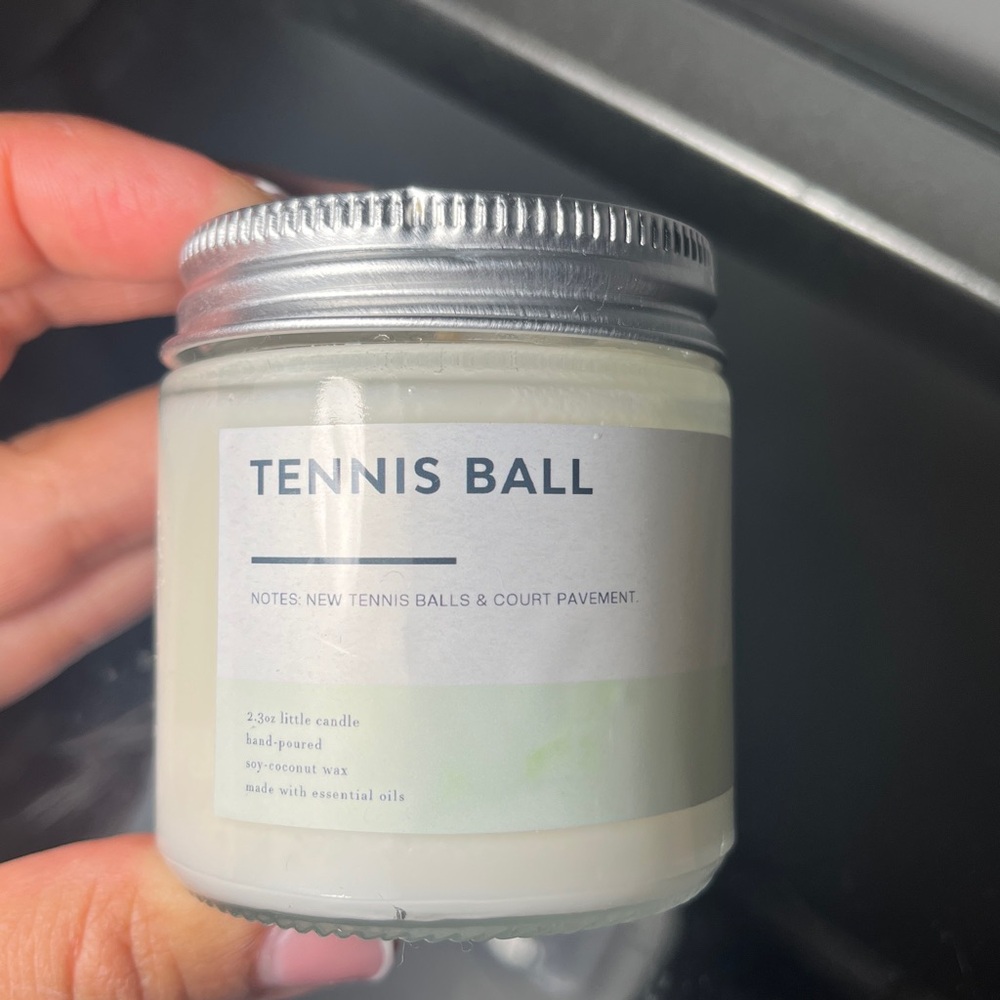 Tennis Ball Scented Candle - White